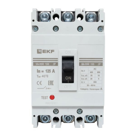 фото Автоматический выключатель в литом корпусе  EKF mccb99-100-125m в Уфе