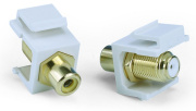 фото Вставка Hyperline KJ1-RCA/YL-FHG-WH