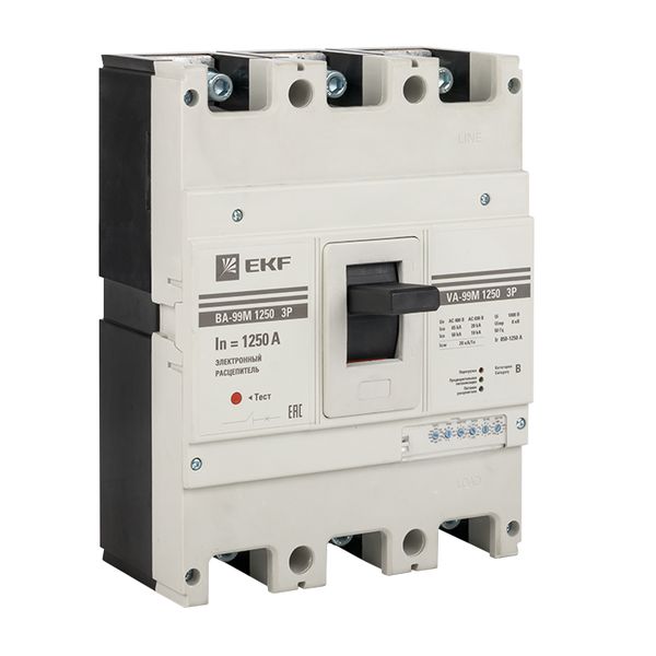 

Автоматический выключатель в литом корпусе EKF mccb99-1250-1250me ВА-99М 1250/1250А 3P 50кА с электронным расцепителем, mccb99-1250-1250me