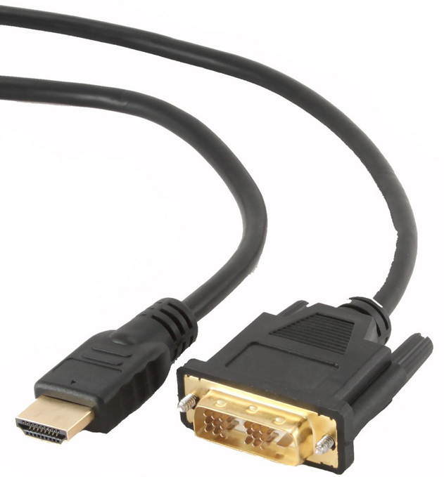 

Кабель интерфейсный HDMI-DVI Cablexpert CC-HDMI-DVI-0.5M 0.5м, 19M/19M, single link, черный, позол.разъемы, экран, пакет, CC-HDMI-DVI-0.5M