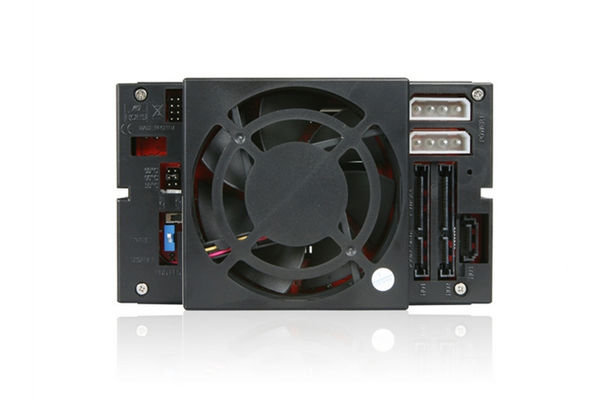 

Корзина Procase T3-203SATA3-BL 3 SATA3/SAS 6Gb hotswap aluminium mobie rack (2x5,25) Black/blue, T3-203SATA3-BL