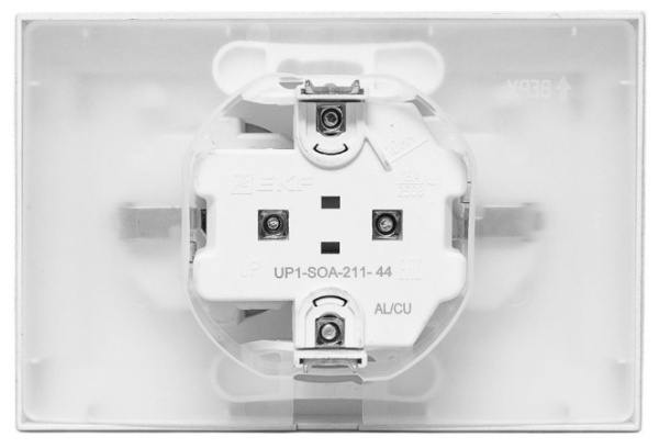фото Розетка двухместная с заземлением в сборе EKF UP1-SOA-211-44 в Воронеже