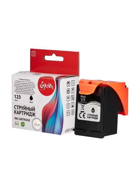 фото Картридж струйный Sakura F6V17AE (№123 Black) в Уфе
