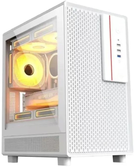 

Корпус mATX ACCORD M3301W белый, без БП, боковая панель из закленного стекла, USB 2.0, USB 3.0, USB 3.1, USB Type-C, audio, M3301W
