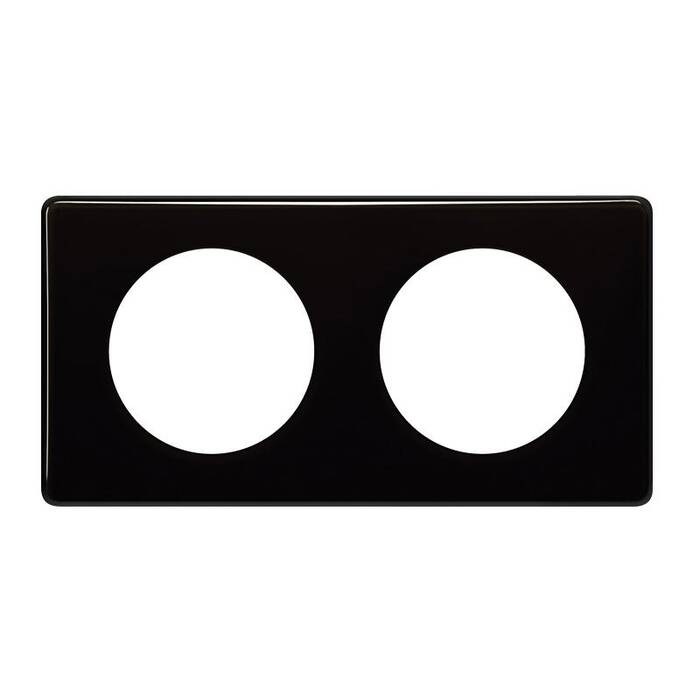 

Рамка Legrand 066682 Celiane - 2 поста, цвет "Черный глянец", 066682