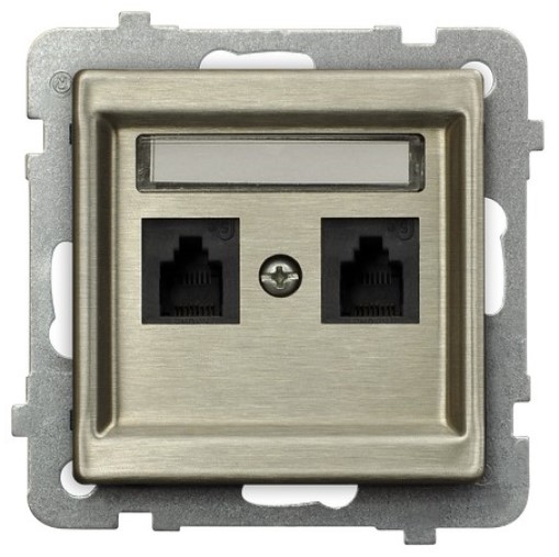 

Розетка Ospel GPT-2RMN/m/44 телефонная, двойная, независимая, серебро, GPT-2RMN/m/44