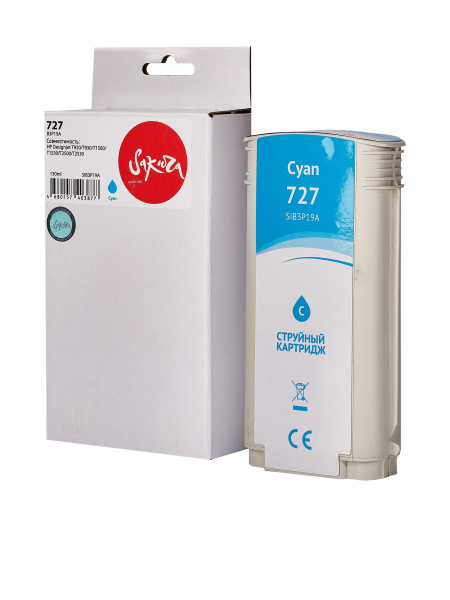 фото Картридж струйный Sakura B3P19A (№727 Cyan) в Волгограде