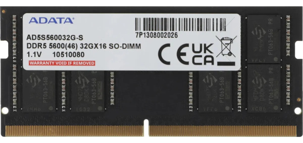 фото Оперативная память DDR5 32 ГБ (1×32 ГБ) ADATA AD5S560032G-S, 5600 МГц, (AD5S560032G-S) в Казани