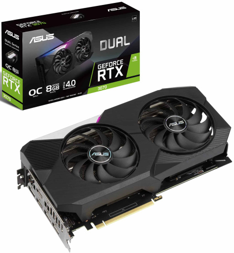 фото Видеокарта ASUS GeForce RTX 3070 DUAL OC (DUAL-RTX3070-O8G-V2)