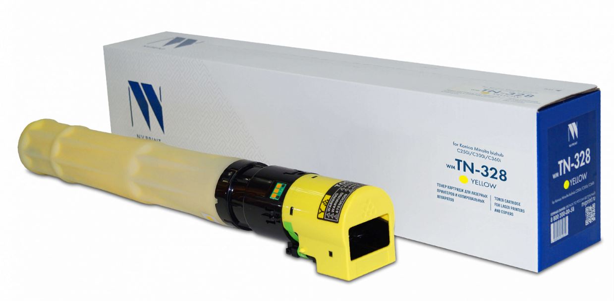 

Тонер-картридж NVP NV-TN-328 Yellow для Konica Minolta bizhub C250i/C300i/C360i (28000k), NV-TN-328 Yellow