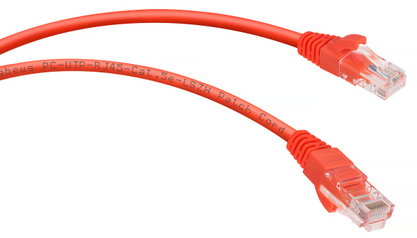 фото Кабель патч-корд U/UTP 5e кат. 5м Cabeus PC-UTP-RJ45-Cat.5e-5m-RD-LSZH в Уфе