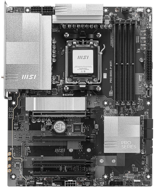 

Материнская плата ATX MSI PRO B850-P WIFI (AM5, AMD B850, 4*DDR5 (8200), 4*PCIe, 3*M.2, 4*SATA, WiFi, BT, 3*USB Type-C, 6*USB 3.2, 8*USB 2.0, HDMI) RT, PRO B850-P WIFI