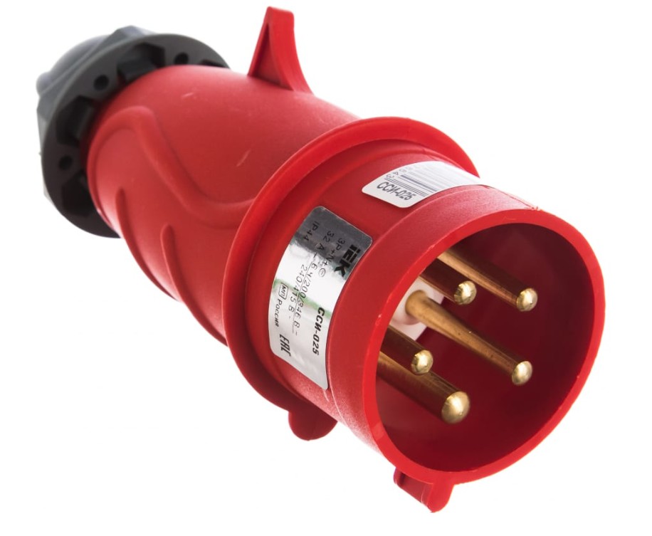 

Вилка IEK PSN02-032-5 эл. каб. 32А 3P+PE+N 6ч/200/346-240/415В IP44 MAGNUM ССИ-025, PSN02-032-5