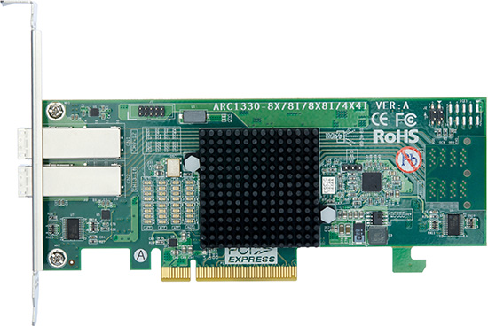 

Контроллер Areca ARC-1330-8x PCIe 3.0 x8 LP, SAS/SATA 12G, HBA, 8port (2*ext SFF8644), RTL, ARC-1330-8x