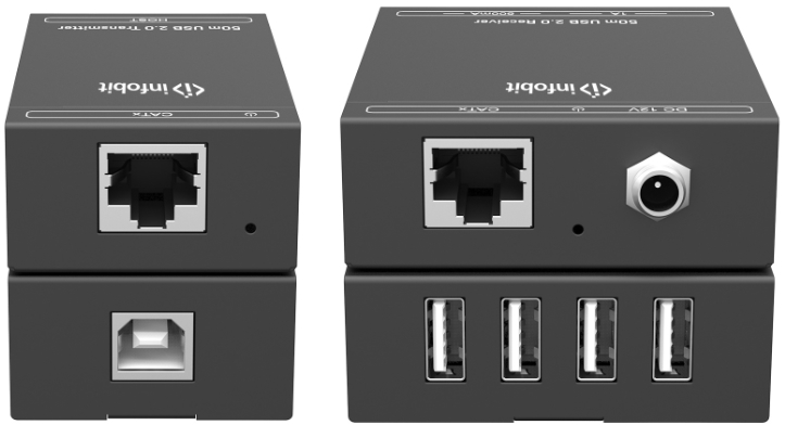 

Комплект Infobit iTrans USB2-TR50 удлинителя сигнала USB 2.0 до 50 метров., iTrans USB2-TR50