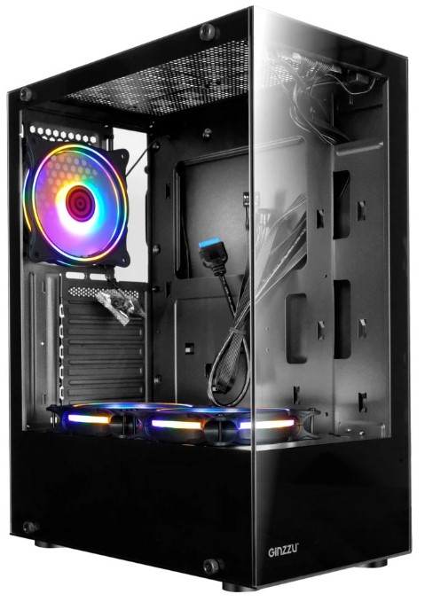 

Корпус ATX Ginzzu CL305 без БП, боковая панель из закалённого стекла, 2*USB 2.0, USB 3.0, CL305