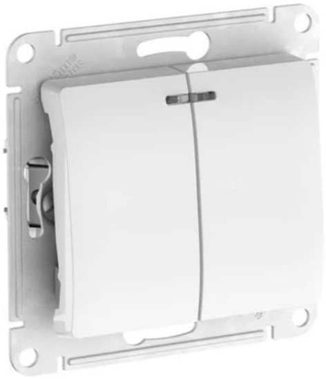 фото Выключатель двухклавишный с подсветкой  Systeme Electric GSL000153S в Самаре