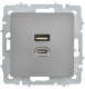 фото Розетка USB  IEK BR-U22-045-K46