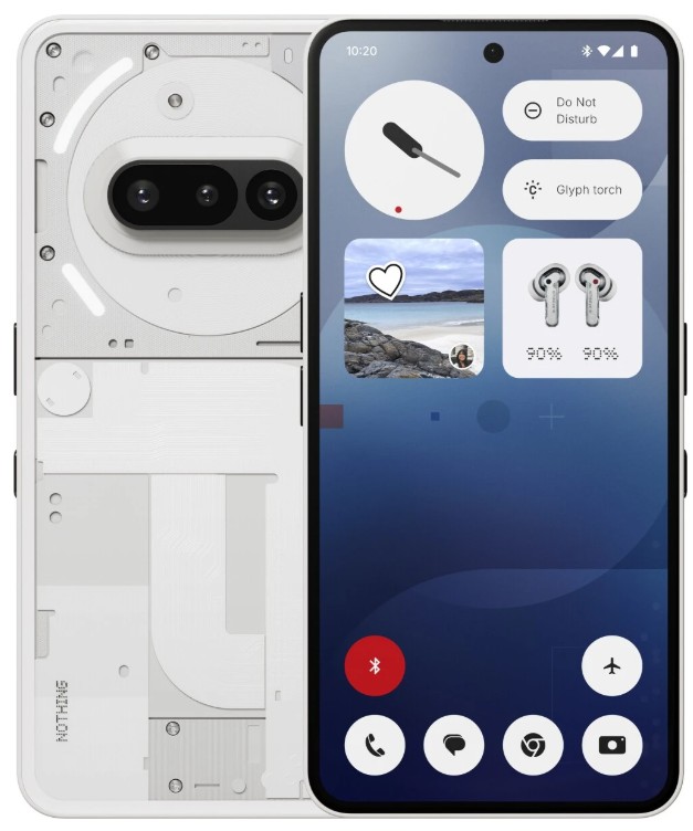 

Смартфон NOTHING PHONE (3a) 8/128GB A10400149 INTL WHITE, (3a) 8/128GB