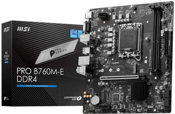 фото Материнская плата mATX MSI PRO B760M-E DDR4 (УЦЕНЕННЫЙ) в Перми