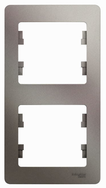 

Рамка Schneider Electric GSL001206 Glossa 2-ая, вертикальная платина, GSL001206