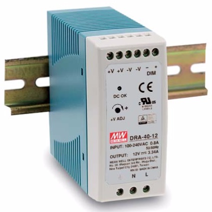 

Преобразователь AC-DC сетевой Mean Well DRA-40-24 P вых: 40 Вт; Выход: 24 В; U1: 24...30 В; I1: до 1.7 А; Стабилизация: напряжение, ток; Вход: 110/220, DRA-40-24