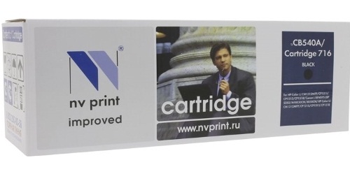 

Картридж NVP CB540A/716Bk для LaserJet Color CP1215/CM1312/CM1312nfi/CP1215/Canon i-SENSYS LBP5050/LBP5050n/MF8030Cn/MF8040Cn/MF8050Cn/MF8080Cw (2200k, CB540A/716Bk