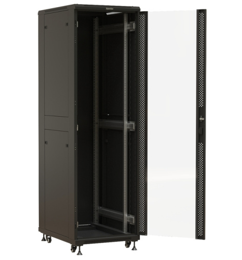 фото Шкаф напольный 19", 42U Hyperline TTBR-4261-AS-RAL9004 в Екатеринбурге