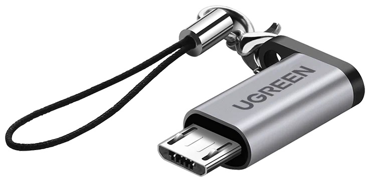 

Адаптер UGREEN US282 50590_ USB Tape-C to micro USB, цвет: серый, US282