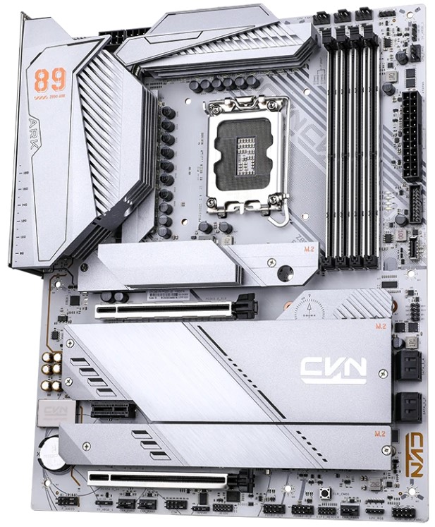 

Материнская плата ATX Colorful CVN Z890D5 ARK FROZEN V20 (LGA1851, Z890, 4*DDR5 (8400), 2*PCIe, 5*M.2, 4*SATA, WiFi, BT, 7*USB 3.2, 2*USB 2.0, HDMI, D, CVN Z890D5 ARK FROZEN V20