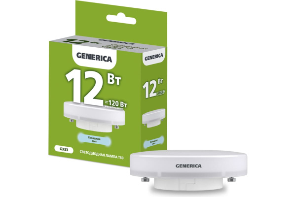 фото Лампа светодиодная GENERICA LL-T80-12-230-65-GX53-G в Перми