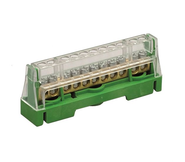 

Колодка DKC T1611 клеммная соединительная 1р 11х5,3мм. цвет зелёный, "Quadro", T1611