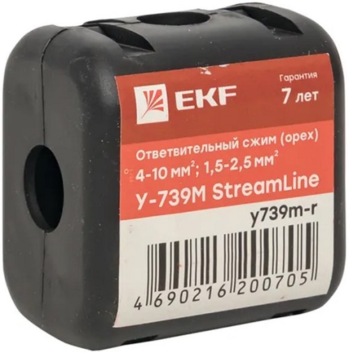 

Сжим EKF y739m-r ответвительный (орех) У739М (4-10 мм2; 1,5-2,5 мм2) розн. стикер StreamLine, y739m-r