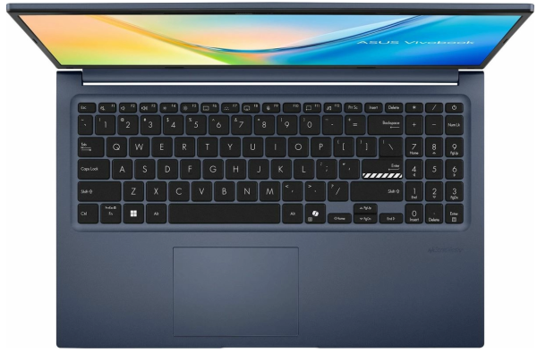 фото Ноутбук ASUS Vivobook 15 M1502XA-BQ023 15.6" (AMD Ryzen 9, 16Гб DDR5, SSD 512 Гб, Radeon 780M, Без ОС) Синий [90NB19L1-M000Z0]
