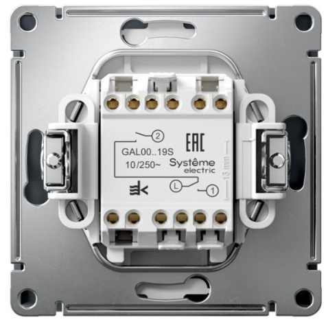 фото Выключатель двухклавишный  Systeme Electric GAL000719S в Красноярске
