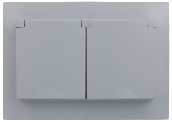 фото Розетка двухместная с заземлением в сборе IEK SK-R26-16-44-K03-F в Ростове-на-Дону