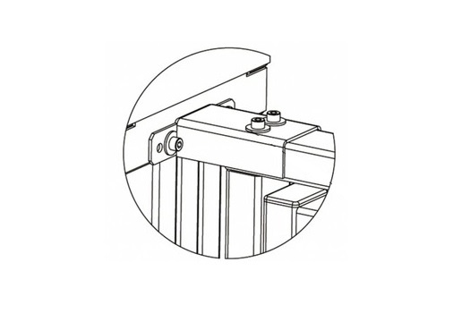 Изображение товара Накладка PERCo PERCo-RF01 0-03 для соединения турникета и ограждения металлоконструкция