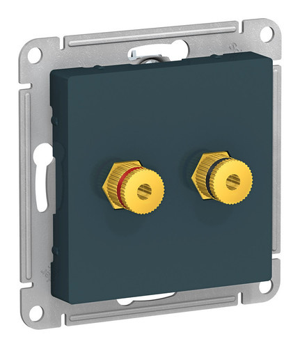 Изображение товара Розетка аудио Systeme Electric AtlasDesign двойная изумруд IP20 для встраивания