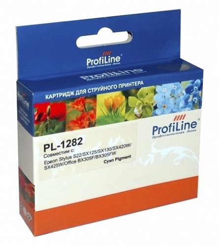 

Картридж ProfiLine PL_T1282_C струйный для принтеров Epson Stylus S22/SX125/SX130/SX230/SX235W/SX420W/SX425W/SX430W/SX4356W/SX440W/SX445W/Office BX305, PL_T1282_C