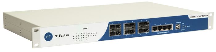 

Коммутатор TFortis SWU-16T 12 портов SFP 1000Base-X 4 порта RJ-45 10/100/1000Base-T, SWU-16T