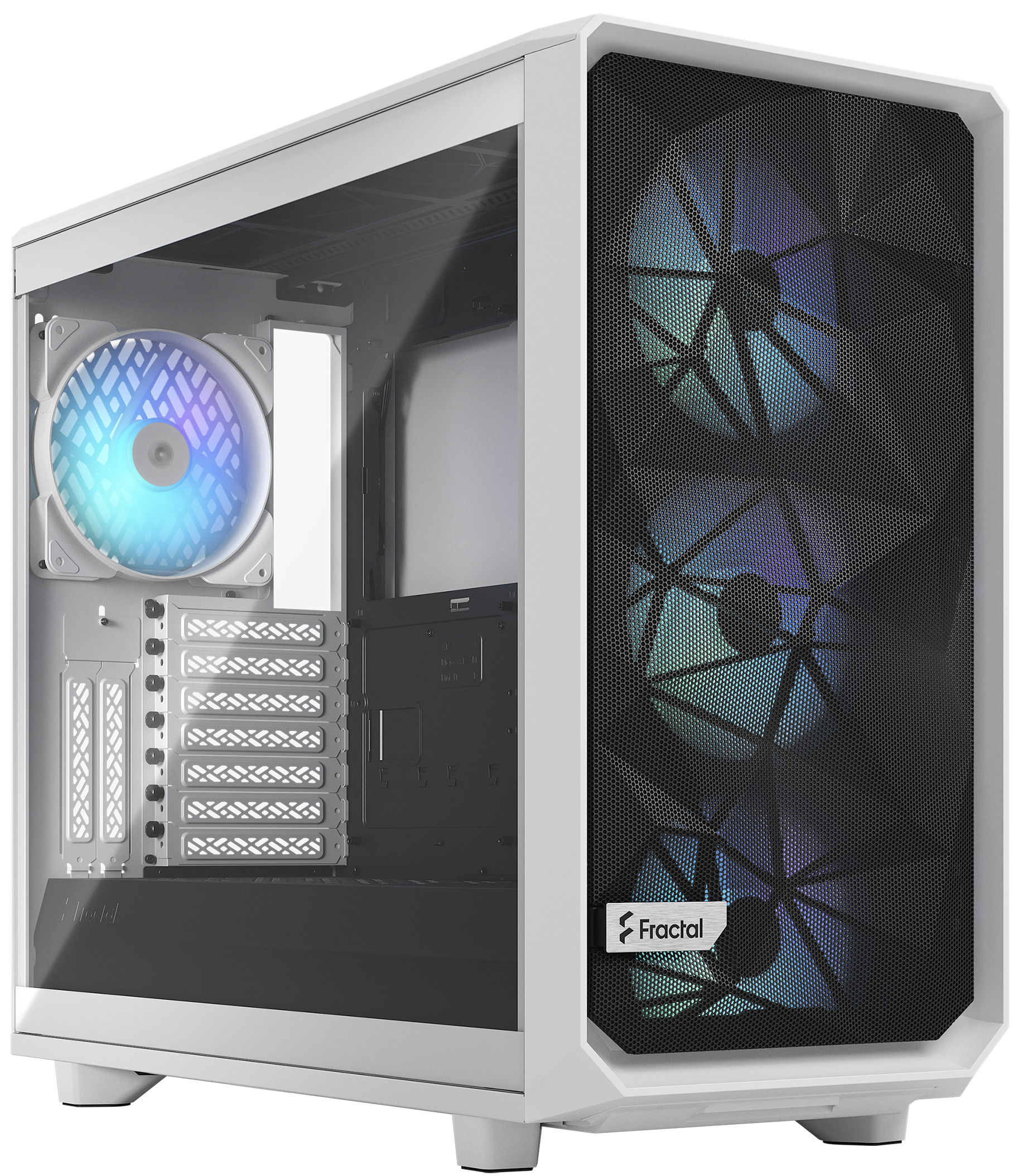 

Корпус eATX Fractal Design Meshify 2 RGB White TG Clear Tint белый, без БП, панель из закаленного стекла, USB Type-C, 2xUSB 3.0, audio, Meshify 2 RGB White TG Clear Tint
