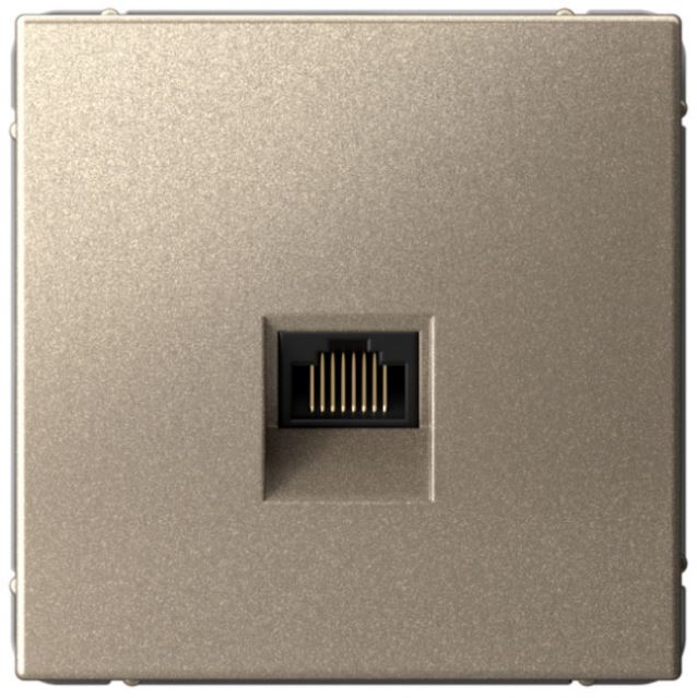 

Розетка компьютерная Systeme Electric GAL000586 ArtGallery RJ45, кат. 6A, механизм, Шампань, GAL000586