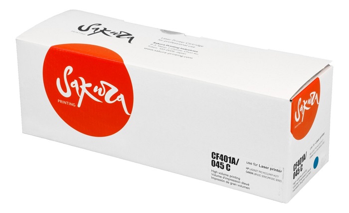 

Картридж Sakura CF401A/045C для HP и Canon, синий, 1 300к., CF401A/045C