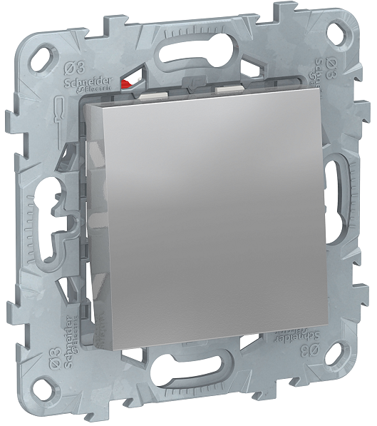 

Переключатель Schneider Electric NU520530 UnicaNew, алюминий, 1-клавишный, перекрестный, сх.7, 10 AX, 250В, NU520530