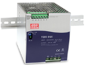 

Преобразователь AC-DC сетевой Mean Well TDR-960-24 960Вт, ККМ, 3-х фазный, вход 340…550В AC, 47…63/480…780В DC, выход 24В/40A, рег. вых 24...28В, изол, TDR-960-24