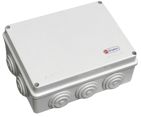 

Коробка распределительная Ecoplast 44006 JBS080 о/п 85х85х40 6 вых, IP44, 44006