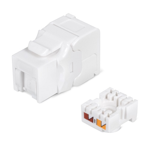 

Модуль Cabeus KJ-RJ45-Cat.6A-180-Toolless (вставка) Keystone Jack RJ-45(8P8C), 180 градусов, категория 6A, без инструмента Toolless, белая, KJ-RJ45-Cat.6A-180-Toolless