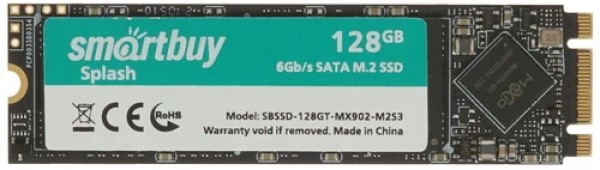 

Накопитель SSD 2.5'' SmartBuy Splash M2 SBSSD-128GT-MX902-M2S3 128GB, 560/500MB/s, TBW 64, MTBF 1.5M, Splash M2
