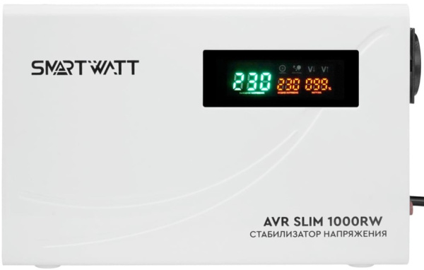 Изображение товара Стабилизатор напряжения SmartWatt AVR SLIM 1000RW для домашней техники