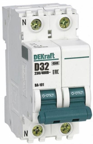 Изображение товара Автоматический выключатель DEKraft 11201DEK 32А с номинальным током